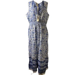 NEW Casa Cabana Maxi Dress Size XL Sleeveless Chinoiserie Coastal Beach Vacation